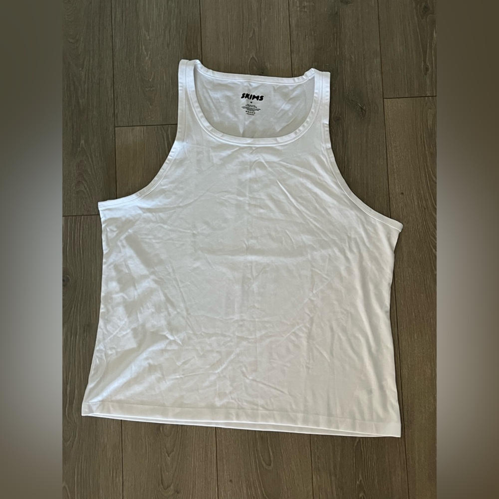NWOT Skims Mens White Tank Size 5X